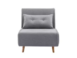 Slaapfauteuil Van Lichtgrijze Stof Uribia