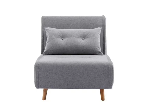 Slaapfauteuil Van Lichtgrijze Stof Uribia