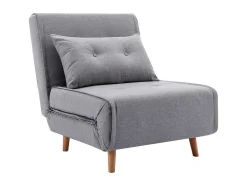 Slaapfauteuil Van Lichtgrijze Stof Uribia