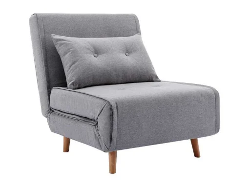 Slaapfauteuil Van Lichtgrijze Stof Uribia