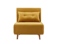 Slaapfauteuil Van Mosterdgele Stof Uribia