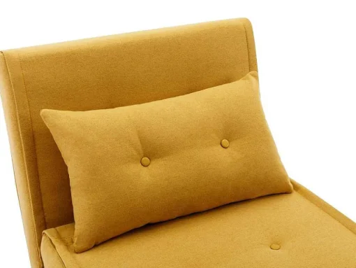 Slaapfauteuil Van Mosterdgele Stof Uribia