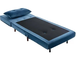 Slaapfauteuil Van Nachtblauw Velours Uribia