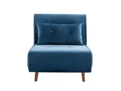 Slaapfauteuil Van Nachtblauw Velours Uribia