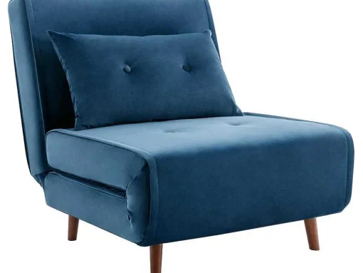 Slaapfauteuil Van Nachtblauw Velours Uribia