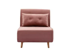 Slaapfauteuil Van Poederroze Velours Uribia