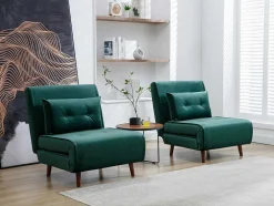 Slaapfauteuil Van Spargroen Velours Uribia