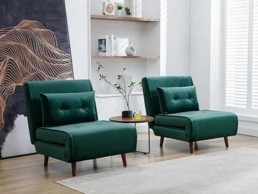 Slaapfauteuil Van Spargroen Velours Uribia