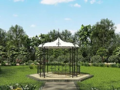 Smeedijzeren Tuinkiosk Van Metaal Tilcara - D300 X H290 Cm - Zwart