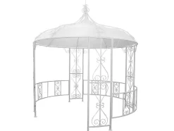 Smeedijzeren Tuinkiosk Van Metaal Tilcara - D300 X H290 Cm - Wit