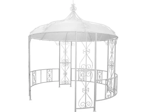 Smeedijzeren Tuinkiosk Van Metaal Tilcara - D300 X H290 Cm - Wit