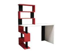 Snap Bureau, Wit, Rood, Zwart, 120X60X148,2 Cm, Epikasa