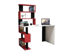 Snap Bureau, Wit, Rood, Zwart, 120X60X148,2 Cm, Epikasa
