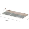 Snijplank Van 2 Materialen - Steen En Mangohout - L38 X D18 - Groen En Naturel - Utena