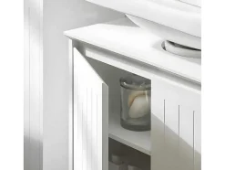 Sobuy Badkamer Onder Aanrecht, Onder Aanrecht, Onder Wastafel, Aanrecht, Gootsteen Afdekking Met 2 Deuren, 60X30X60 Cm, Wit, Bzr108-Ii-W