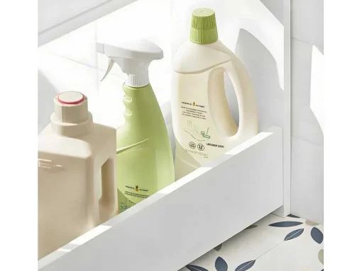 Sobuy Bzr48-W Toiletrolhouder, Badkamer Toiletkast, Badkamermeubels, Houten Vloer Staande Badkamerkast