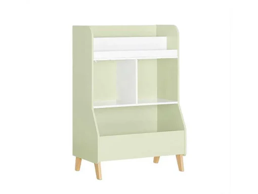 Sobuy Kinderspeelgoedopbergplank, Boekenplank, Opbergeenheid Voor Kinderkamer, Boekenkast Met 2 Planken En 3 Open Vakken, 60 X 36 X 89 Cm, Kmb90-Gr