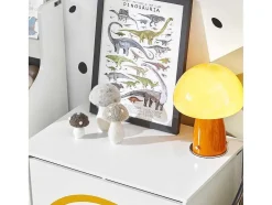 Sobuy Kmb70-W Speelgoedkist Voor Kinderen, Speelgoed Opbergdoos, Opbergkist Met Scharnierend Deksel, Regenboogdesign, Kinderboekenplank