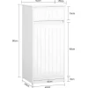 Sobuy Linnenkast, Wasmand, Badkameronderkast, Toiletkast, Opbergmeubel Met 1 Lade En 1 Uitneembare Wasmand, Wit, 40X39X86Cm, Bzr110-W