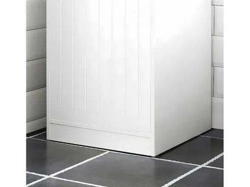 Sobuy Linnenkast, Wasmand, Badkameronderkast, Toiletkast, Opbergmeubel Met 1 Lade En 1 Uitneembare Wasmand, Wit, 40X39X86Cm, Bzr110-W