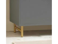 Sobuy Onderbouwkast, Onderbouwkast Met 2 Deuren En 2 Planken, Vrijstaand Badkamermeubel, Badkameropbergkast, Grijs, L75 X D35 X H65 Cm, Bzr129-Hg