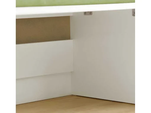 Sobuy Speelgoedkist Voor Kinderen, 2-In-1 Opbergdoos Met 1 Lade Op Wielen En Gevoerde Zitkussen, Wit, 60X34X35 Cm, Kmb80-W