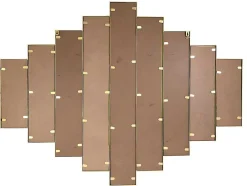Spiegel In Art-Decostijl Galice - B90 X H120 Cm - Goudkleurig