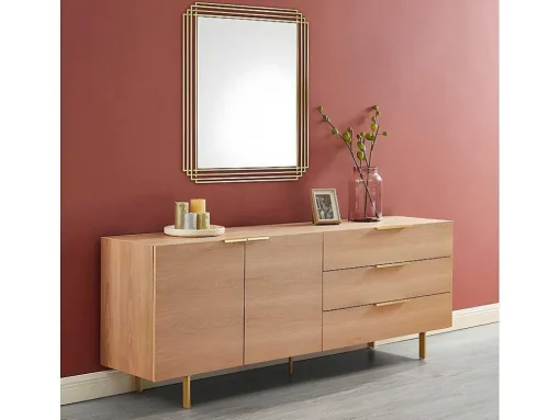 Spiegel In Art-Decostijl Samba - B80 X H110 Cm - Goudkleurig