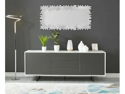 Spiegel Lola 120 X 2 X 57 Cm - Roestvrij Staal En Mdf - Zilverkleurig
