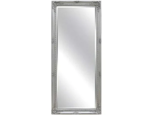 Spiegel Met Lijst Elvire - Eucalyptushout - 60 X 140 Cm - Kleur: Zilver