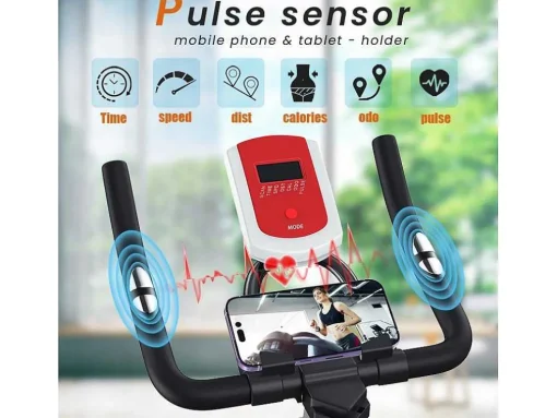 Spin Bike Met Verstelbare Zitting En Stuur, Hometrainer Met Verstelbare Weerstand En Lcd Display