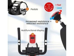 Spin Bike Met Verstelbare Zitting En Stuur, Hometrainer Met Verstelbare Weerstand En Lcd Display