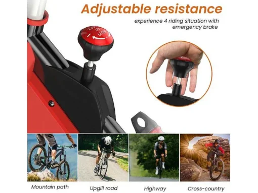 Spin Bike Met Verstelbare Zitting En Stuur, Hometrainer Met Verstelbare Weerstand En Lcd Display
