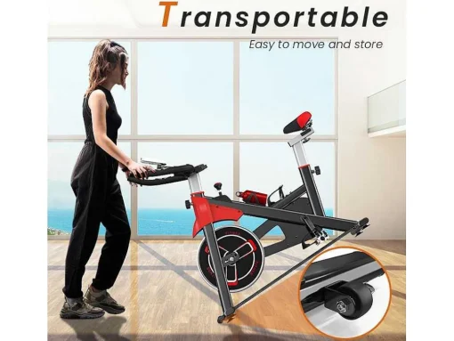 Spin Bike Met Verstelbare Zitting En Stuur, Hometrainer Met Verstelbare Weerstand En Lcd Display