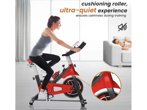 Spin Bike Met Verstelbare Zitting En Stuur, Hometrainer Met Verstelbare Weerstand En Lcd Display