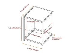 Staal Bijzettafel 38X37 Cm Wit.