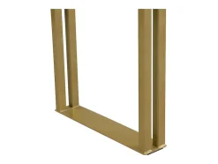Staande Eettafel - 1 Tafel En 2 Krukken - Rechthoekige Tafel - Zwart & Goud