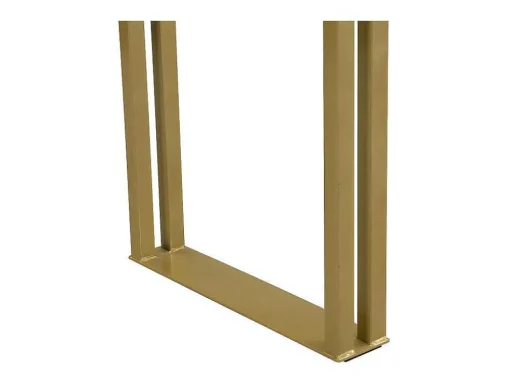 Staande Eettafel - 1 Tafel En 2 Krukken - Rechthoekige Tafel - Zwart & Goud