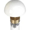 Staande Lamp Champignon Art-Decostijl Agaric - Ijzer - H54Cm - Wit, Goudkleurig En Zwart