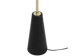 Staande Lamp In Vintage-Stijl - Marmeren Voet En Witte Stoffen Kap - D40 X H160 Cm - Merple