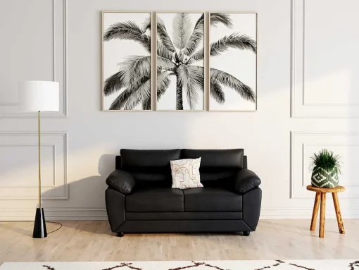 Staande Lamp In Vintage-Stijl - Marmeren Voet En Witte Stoffen Kap - D40 X H160 Cm - Merple