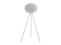 Staande Lamp Met Driepoot En Veren Nuage - 54 X 54 X 150 Cm - Wit
