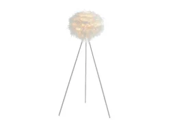 Staande Lamp Met Driepoot En Veren Nuage - 54 X 54 X 150 Cm - Wit