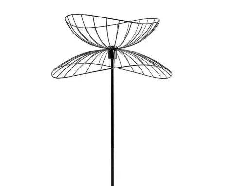 Staande Lamp Met Rechte Kabelbuis - Metaal - H 160 Cm - Zwart - Mania