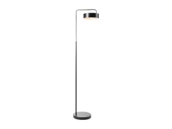 Staande Lamp Met Vintage-Stijl Van Metaal - H154 Cm - Zwart En Goudkleurig - Otilie