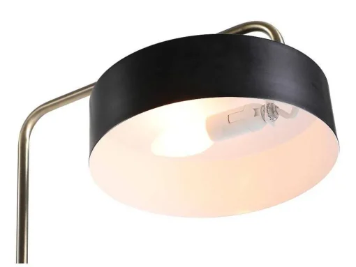 Staande Lamp Met Vintage-Stijl Van Metaal - H154 Cm - Zwart En Goudkleurig - Otilie