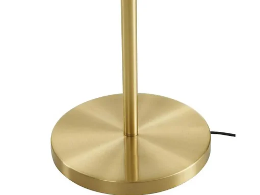 Staande Lamp Van Geborsteld Messing En 3 Vintage Glazen Bollen - H148 Cm - Yukon