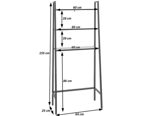 Staande Plank Mcw-K82, Marmer Look Wit