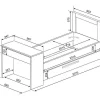 Stapelbed 2 X 90 X 200 Cm - Met Bureau - Kleur: Naturel En Antraciet - Vouani