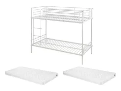 Stapelbed Duotis Ii - 2 X 90 X 190 Cm - Wit + Matras